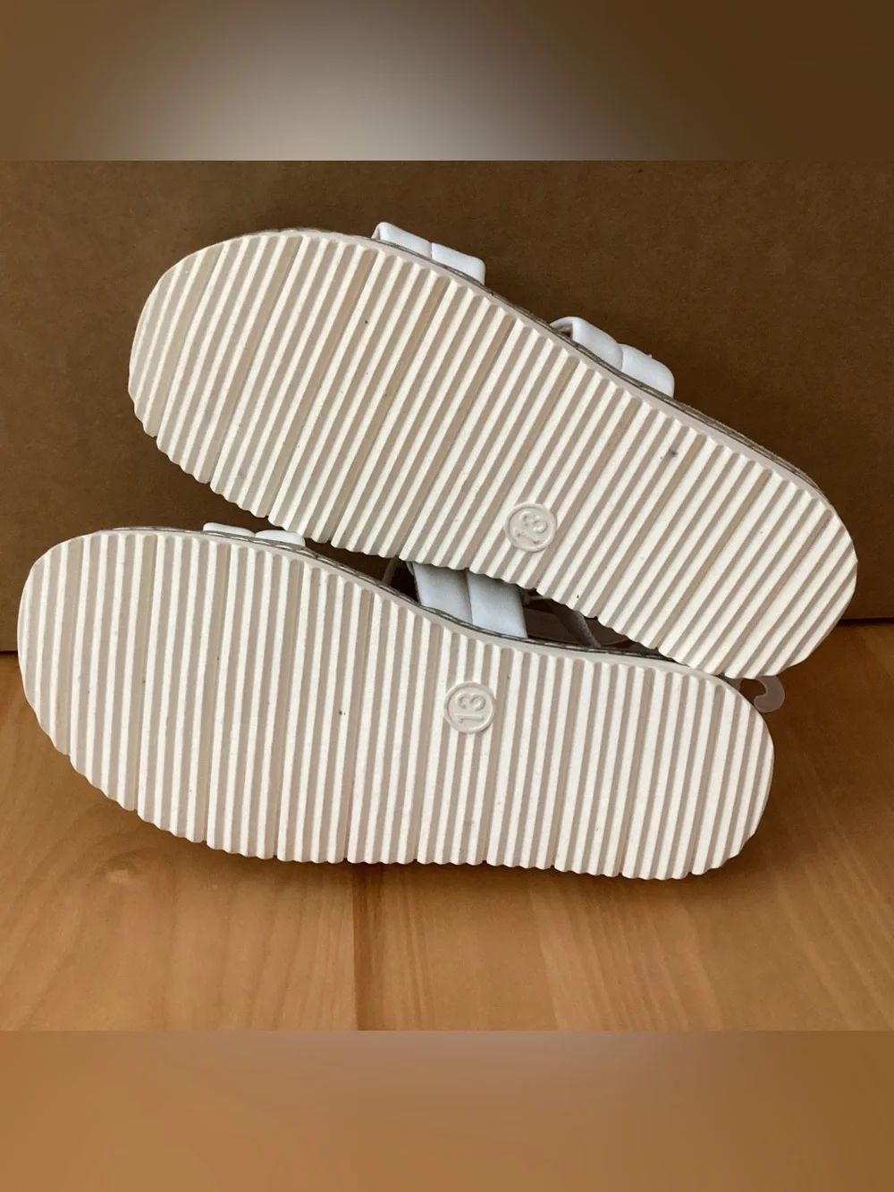 Cat & Jack White Double-Strap Girls' 13 Slingback Sandals